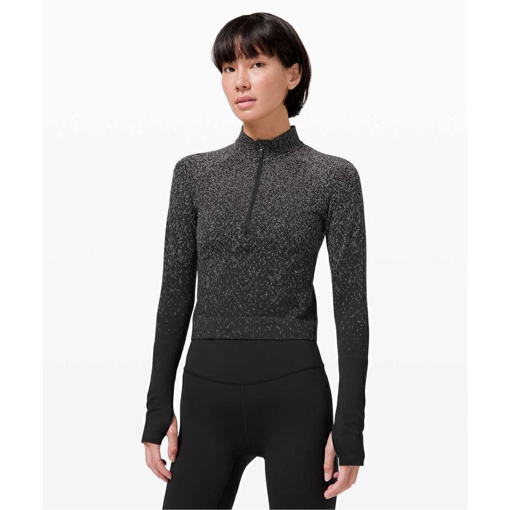 Lululemon Rest Less Cropped 1/2 Zip Size 4 - Picture 2 of 7